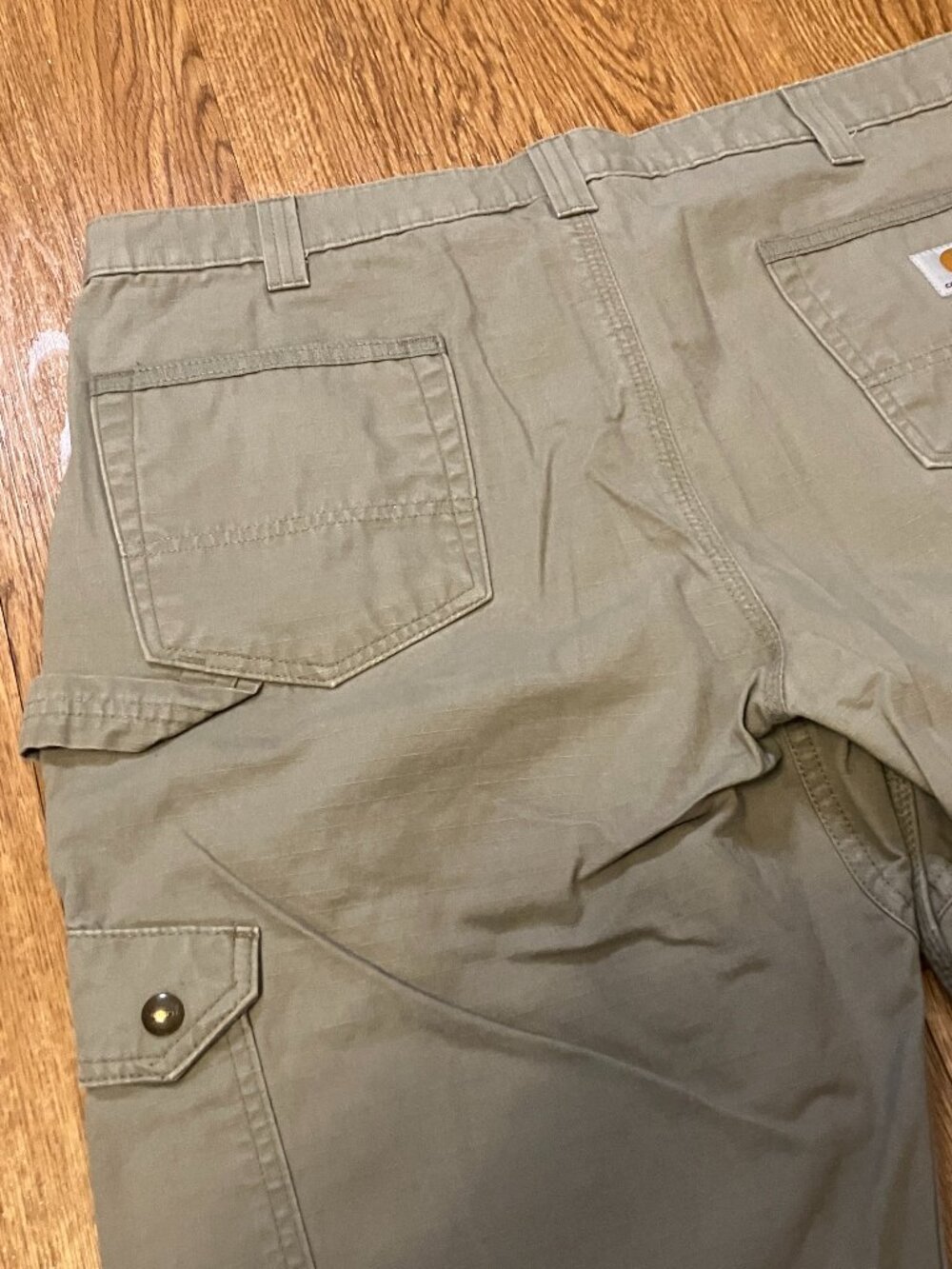 Carhartt Cargo Pants 38x30 Double Knee B342 Desert Tan Cotton Ripstop Workwear - Picture 8 of 9